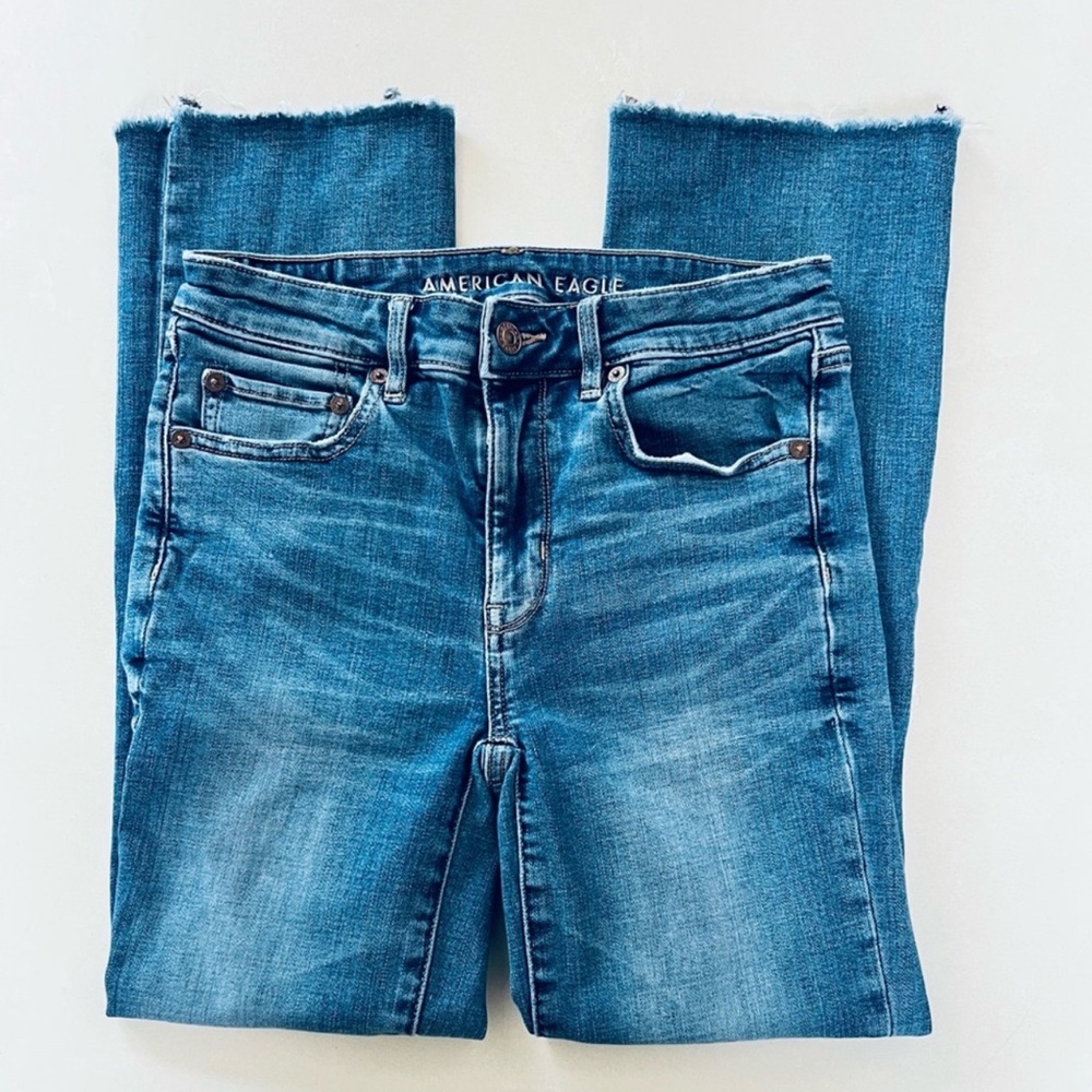 American Eagle Hi Rise Crop Flare Jeans 2